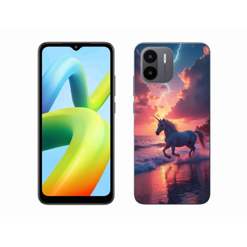 Gelový kryt mmCase na Xiaomi Redmi A1 4G - jednorožec na pláži