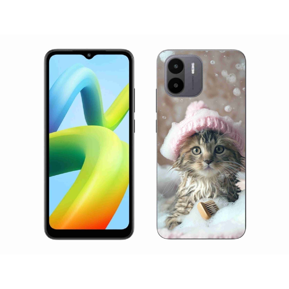 Gelový kryt mmCase na Xiaomi Redmi A1 4G - kotě a koupel