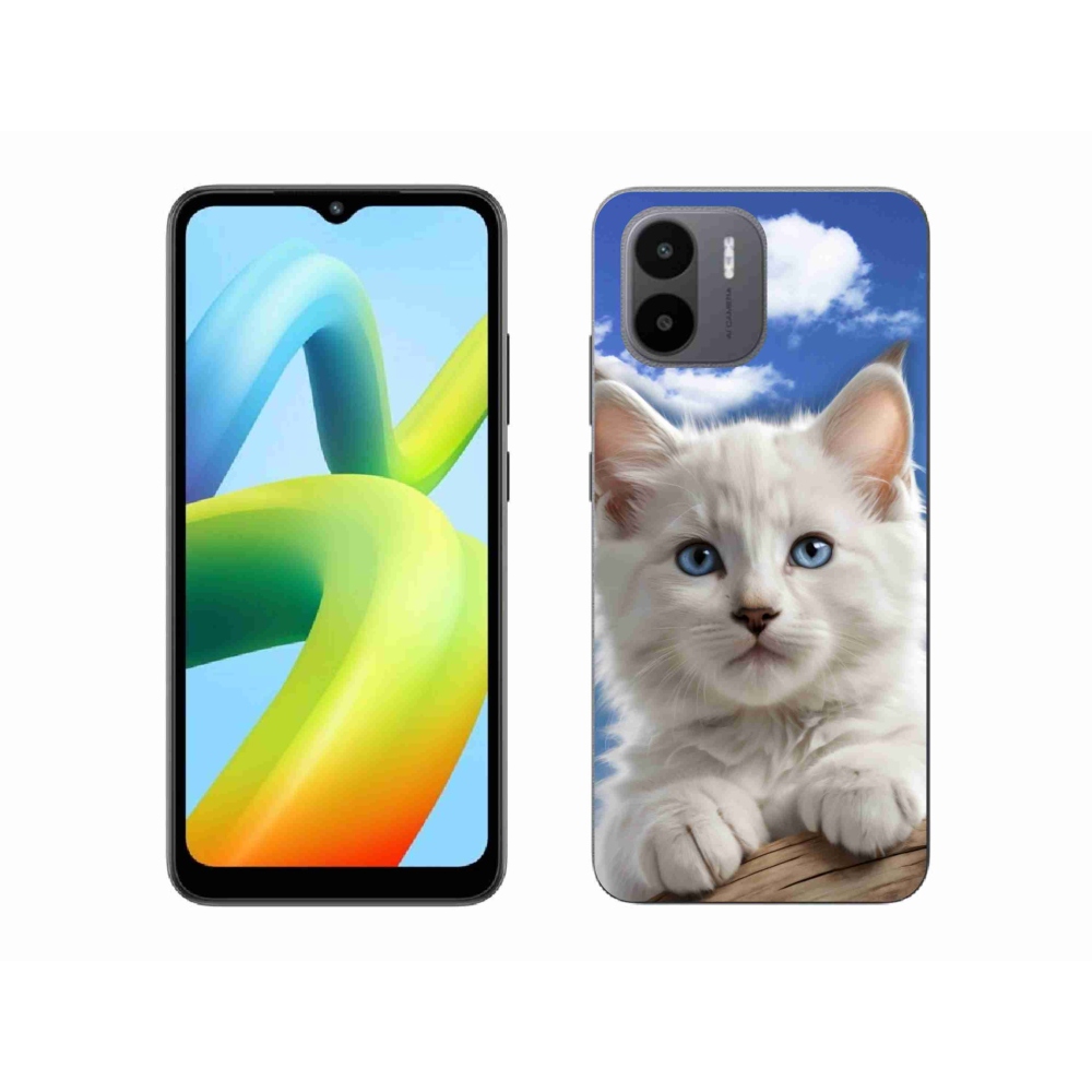 Gelový kryt mmCase na Xiaomi Redmi A1 4G - kotě a oblaka