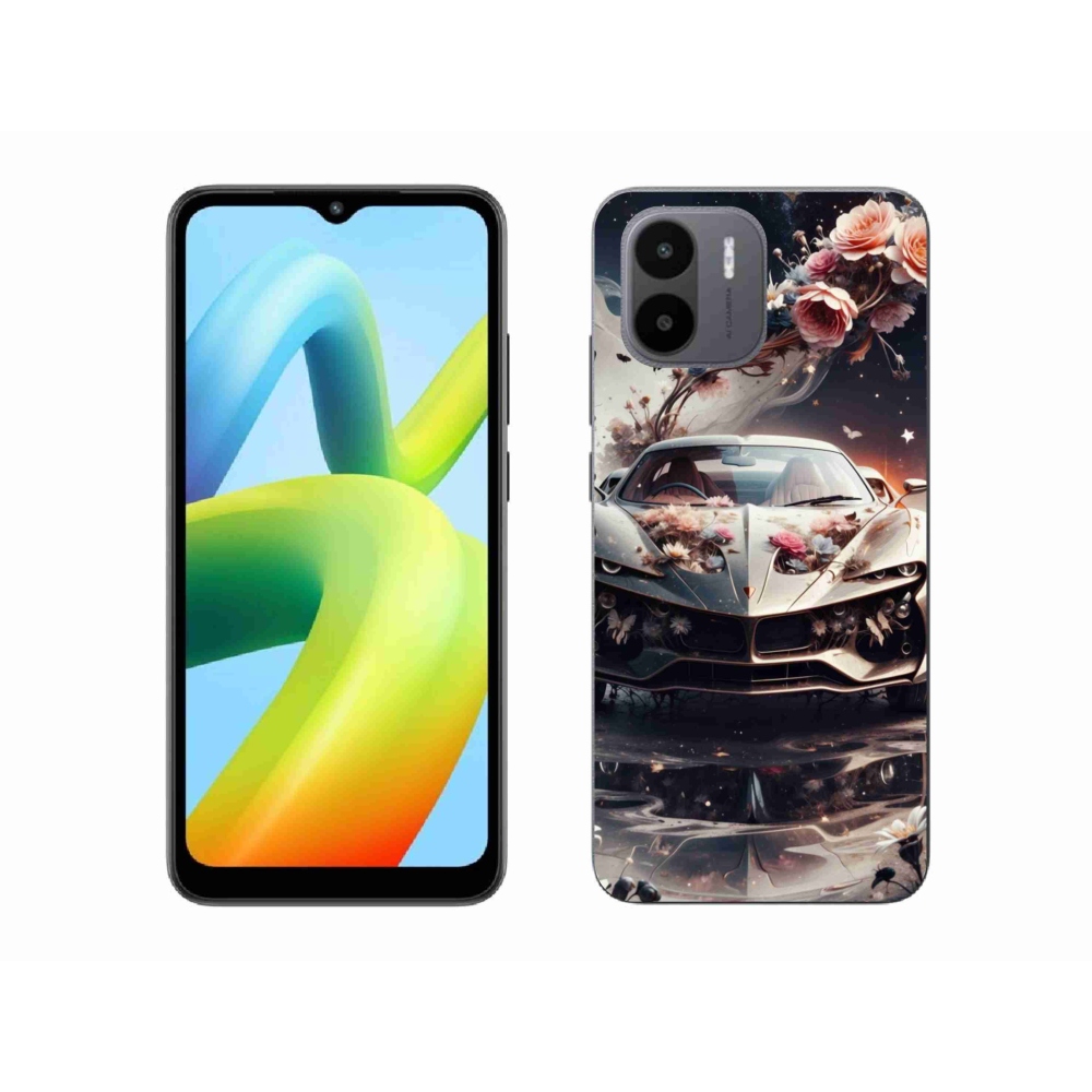 Gelový kryt mmCase na Xiaomi Redmi A1 4G - květinový sportovní vůz