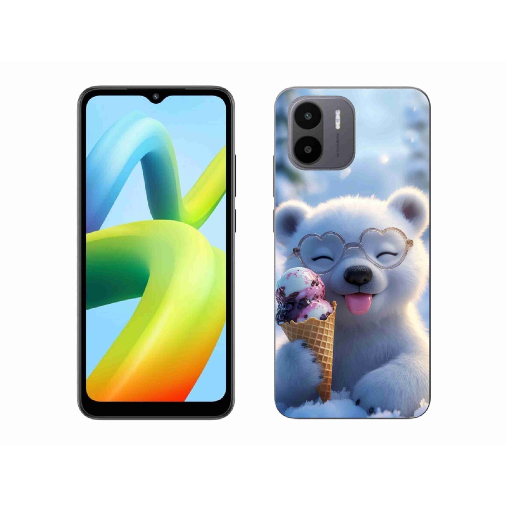 Gelový kryt mmCase na Xiaomi Redmi A1 4G - medvídek se zmrzlinou