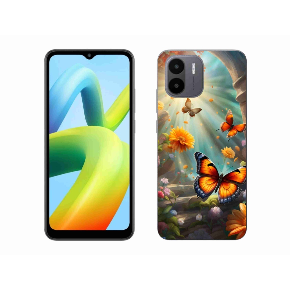 Gelový kryt mmCase na Xiaomi Redmi A1 4G - motýlí zahrada 2