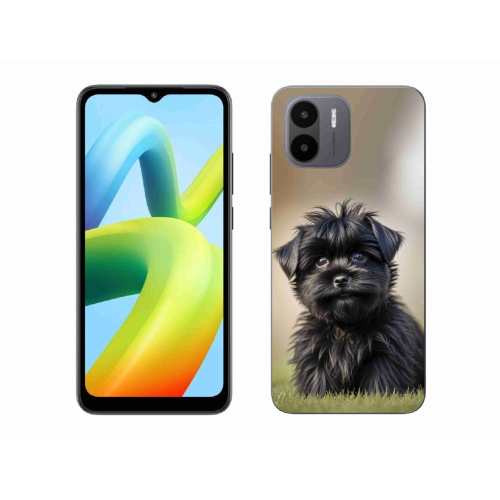 Gelový kryt mmCase na Xiaomi Redmi A1 4G - roztomilý černý pejsek