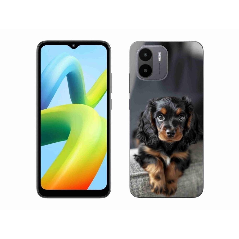 Gelový kryt mmCase na Xiaomi Redmi A1 4G - roztomilý dlouhosrstý jezevčík