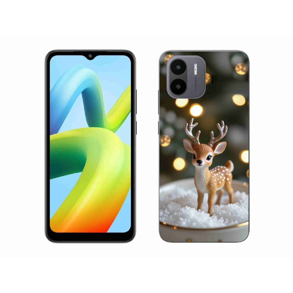 Gelový kryt mmCase na Xiaomi Redmi A1 4G - roztomilý vánoční jelen
