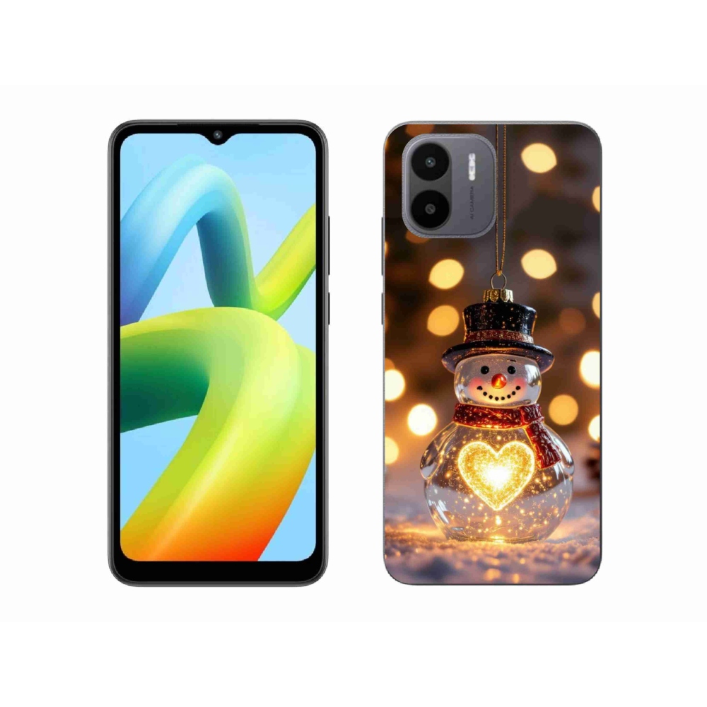 Gelový kryt mmCase na Xiaomi Redmi A1 4G - svítící vánoční sněhulák