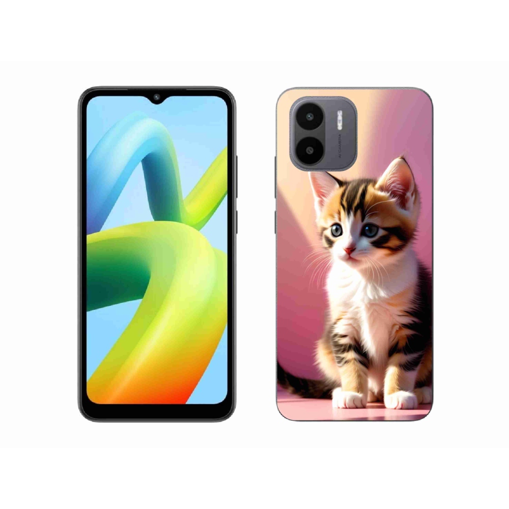 Gelový kryt mmCase na Xiaomi Redmi A1 4G - zvědavé kotě 2