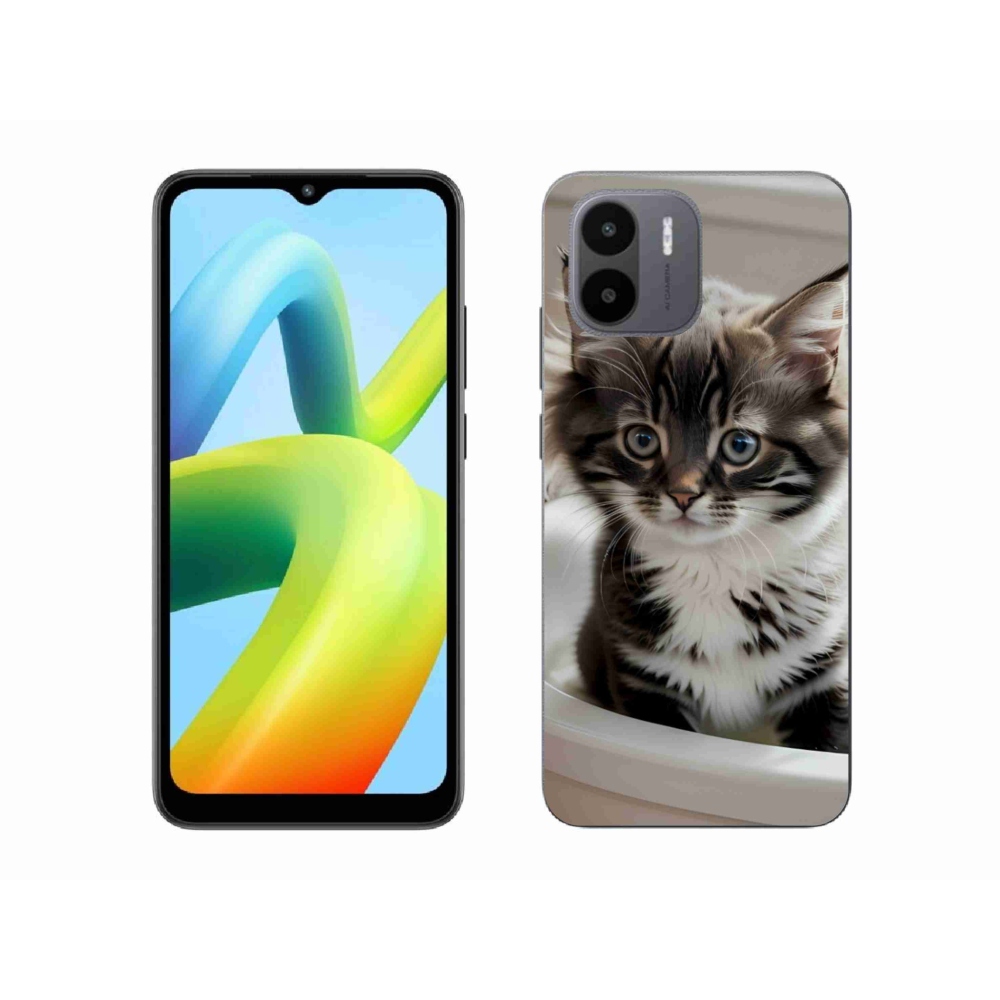Gelový kryt mmCase na Xiaomi Redmi A1 4G - zvědavé kotě