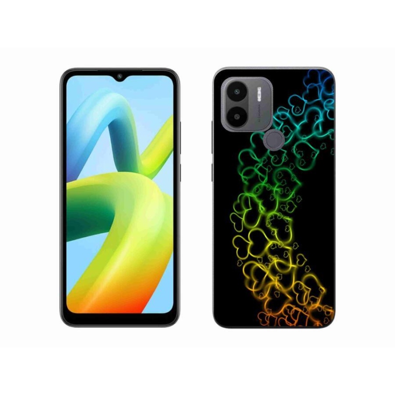 Gelový kryt mmCase na Xiaomi Redmi A1+/A2+ - barevná srdíčka