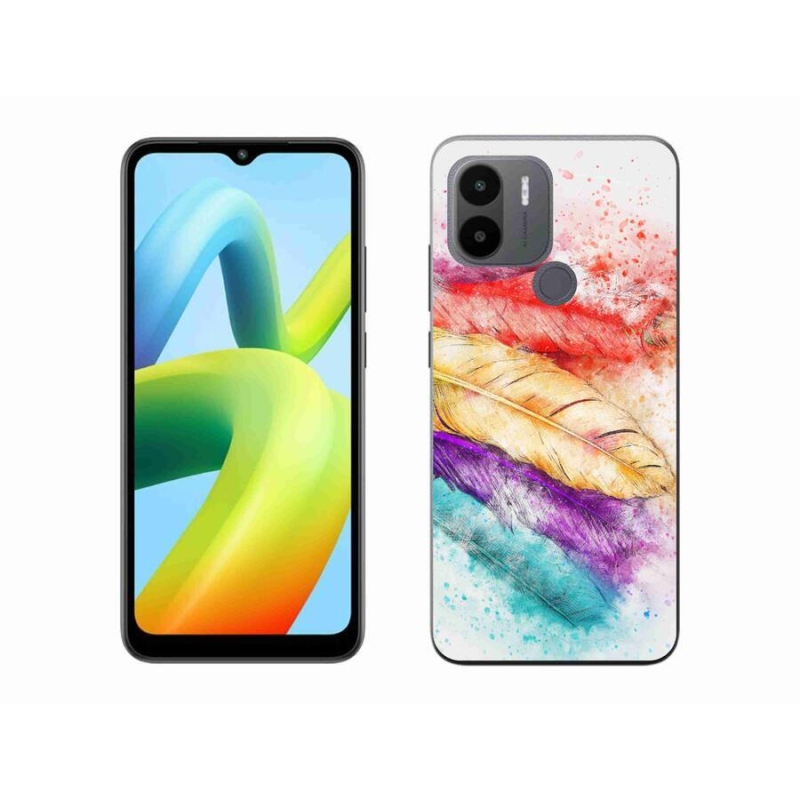 Gelový kryt mmCase na Xiaomi Redmi A1+/A2+ - barevné peří