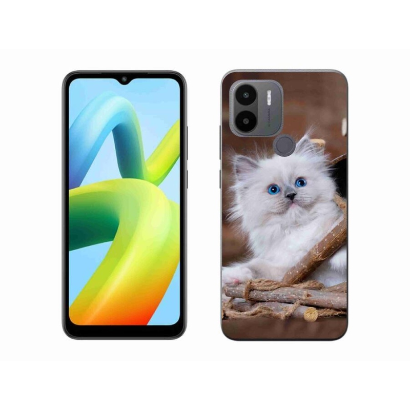 Gelový kryt mmCase na Xiaomi Redmi A1+/A2+ - bílé kotě