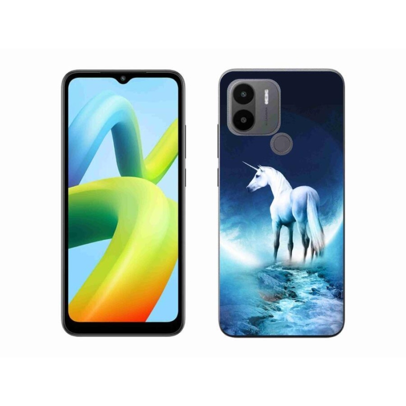 Gelový kryt mmCase na Xiaomi Redmi A1+/A2+ - bílý jednorožec