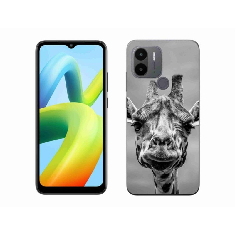 Gelový kryt mmCase na Xiaomi Redmi A1+/A2+ - černobílá žirafa