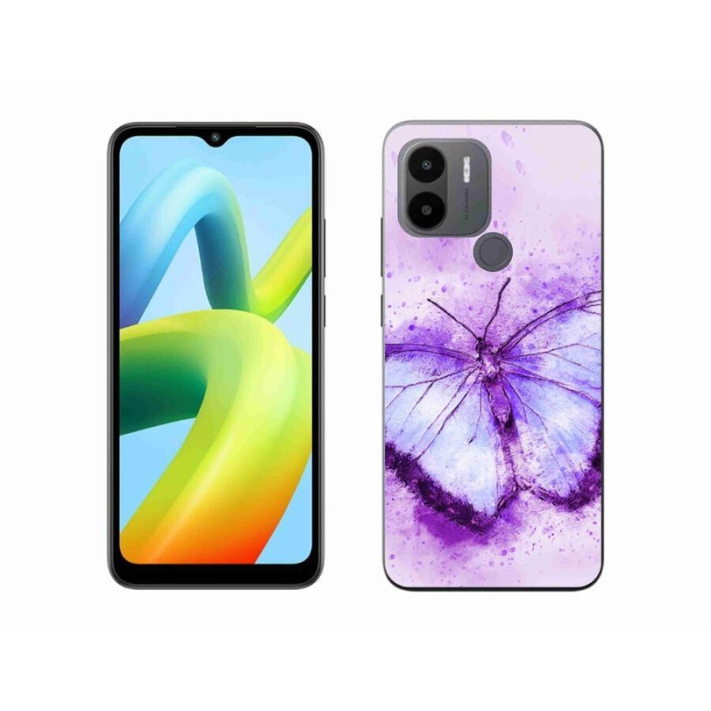 Gelový kryt mmCase na Xiaomi Redmi A1+/A2+ - fialový motýl