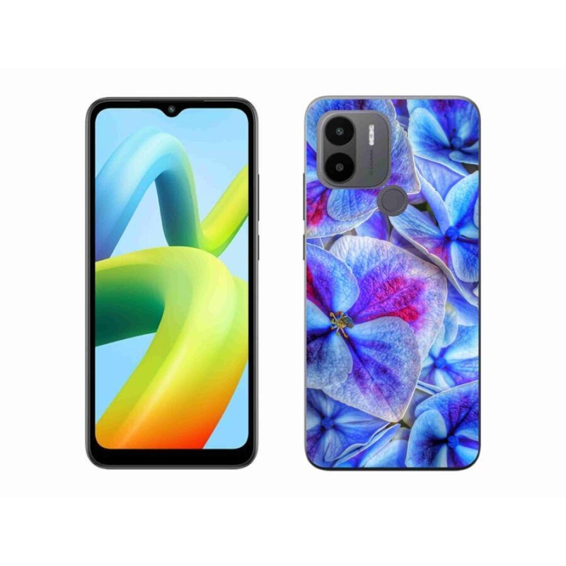 Gelový kryt mmCase na Xiaomi Redmi A1+/A2+ - modré květy 1