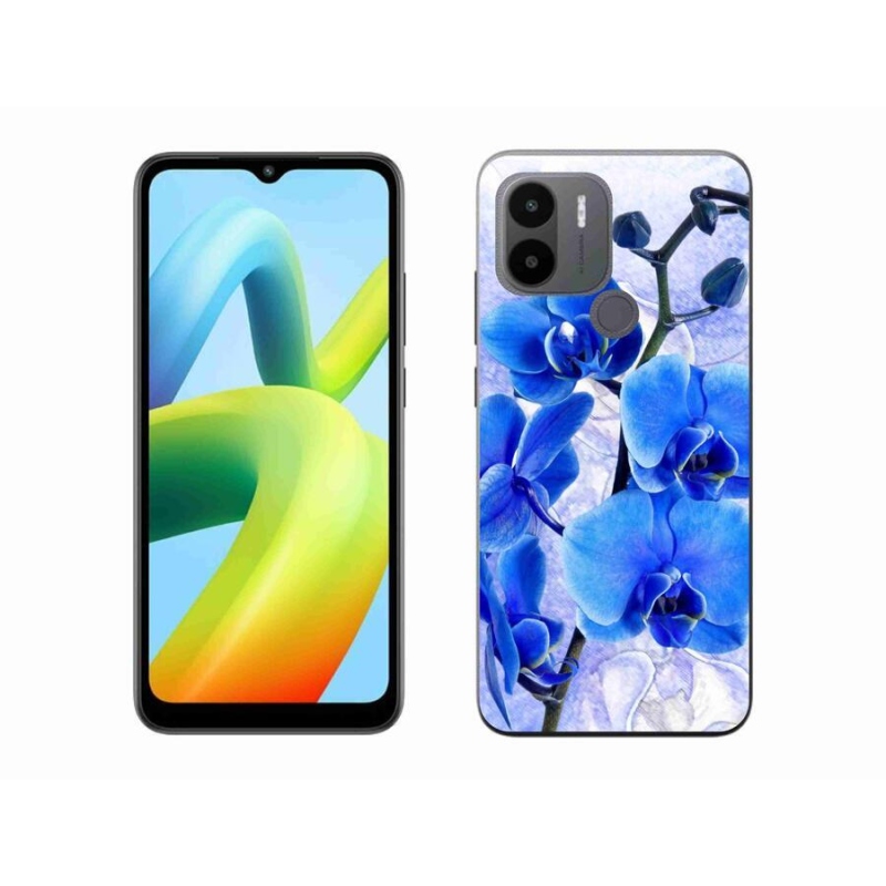 Gelový kryt mmCase na Xiaomi Redmi A1+/A2+ - modré květy