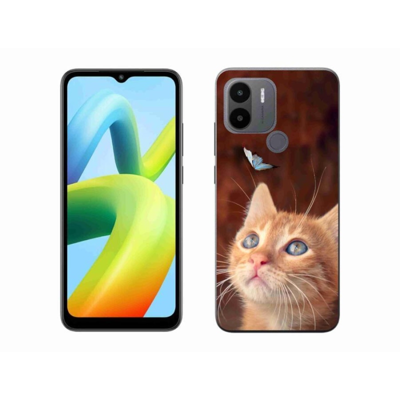 Gelový kryt mmCase na Xiaomi Redmi A1+/A2+ - motýl a kotě