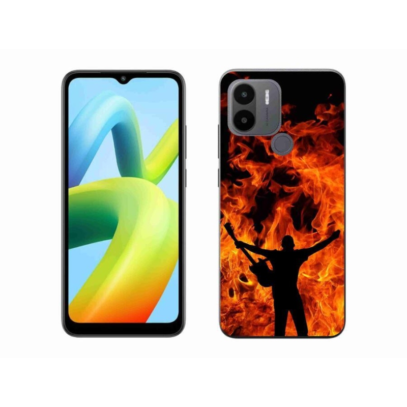 Gelový kryt mmCase na Xiaomi Redmi A1+/A2+ - muzikant a oheň