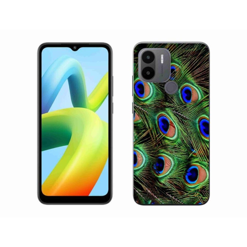 Gelový kryt mmCase na Xiaomi Redmi A1+/A2+ - paví peří