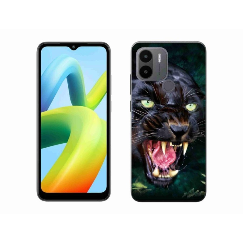 Gelový kryt mmCase na Xiaomi Redmi A1+/A2+ - rozzuřený černý panter