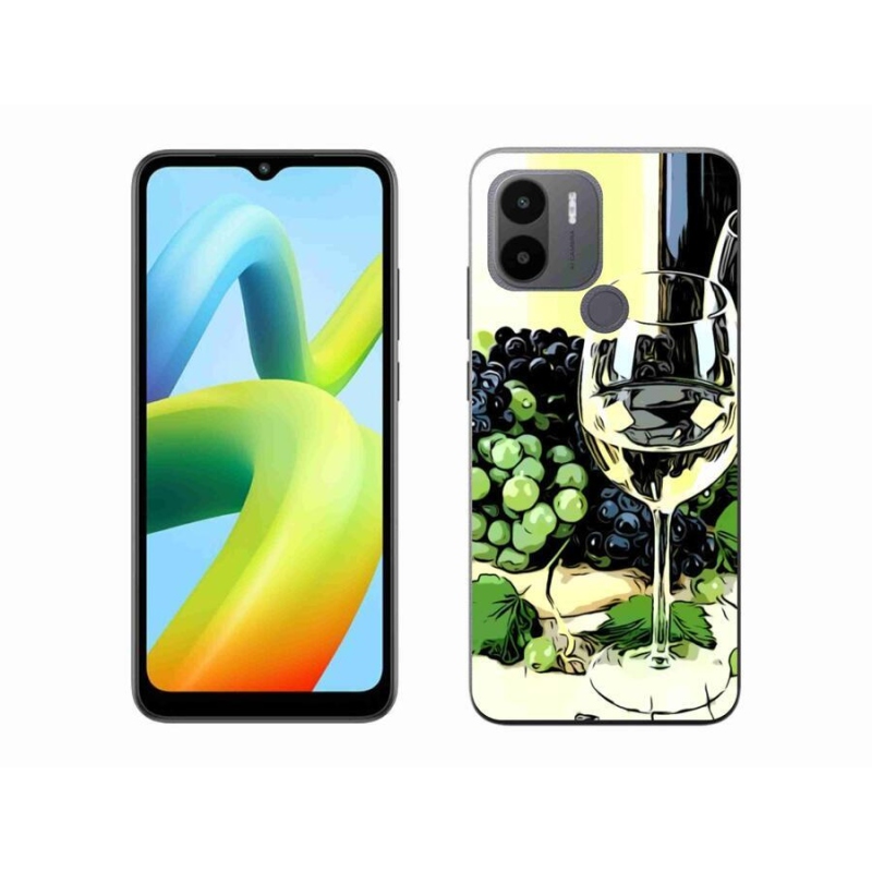 Gelový kryt mmCase na Xiaomi Redmi A1+/A2+ - sklenka vína