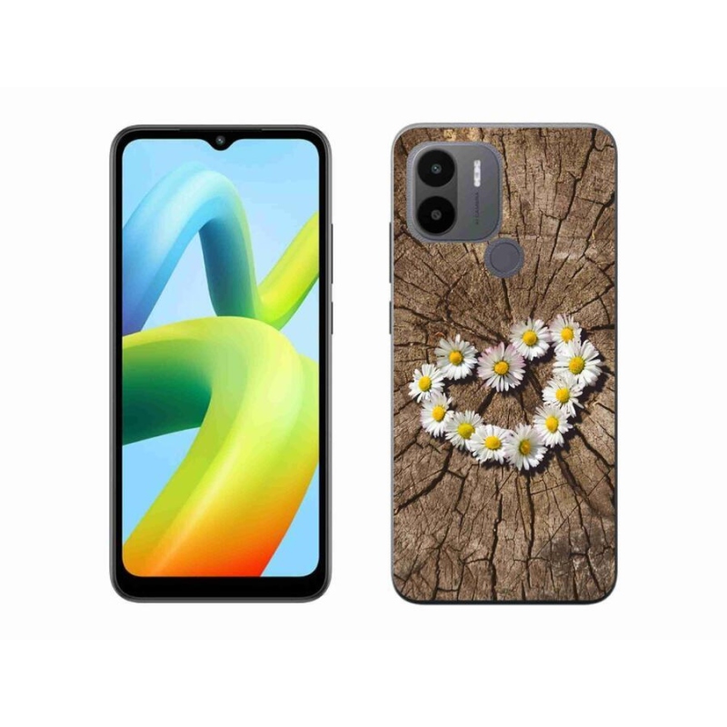Gelový kryt mmCase na Xiaomi Redmi A1+/A2+ - srdce z kopretin