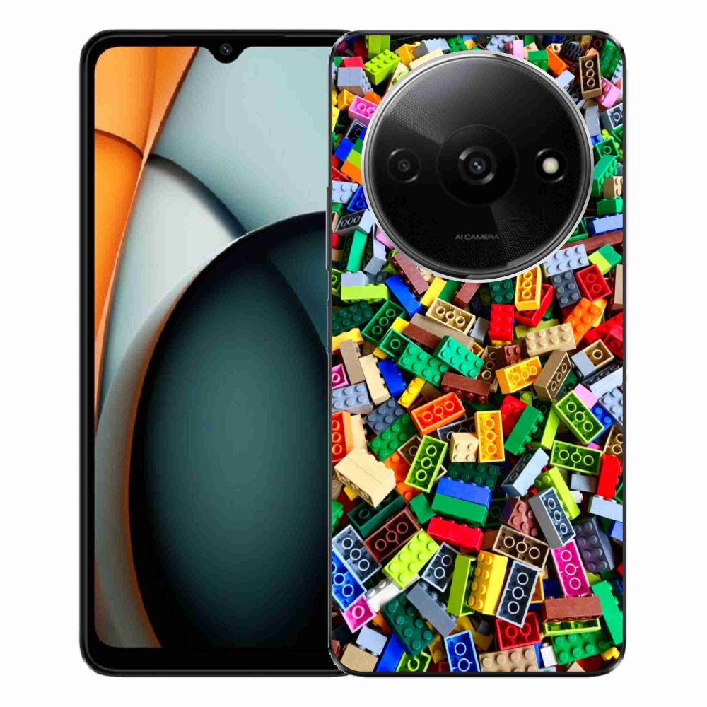 Gelový kryt mmCase na Xiaomi Redmi A3 - barevné stavební kostky