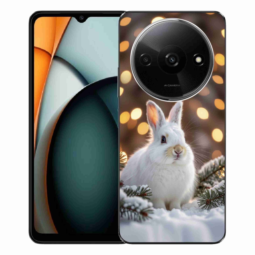 Gelový kryt mmCase na Xiaomi Redmi A3 - bílý zajíc