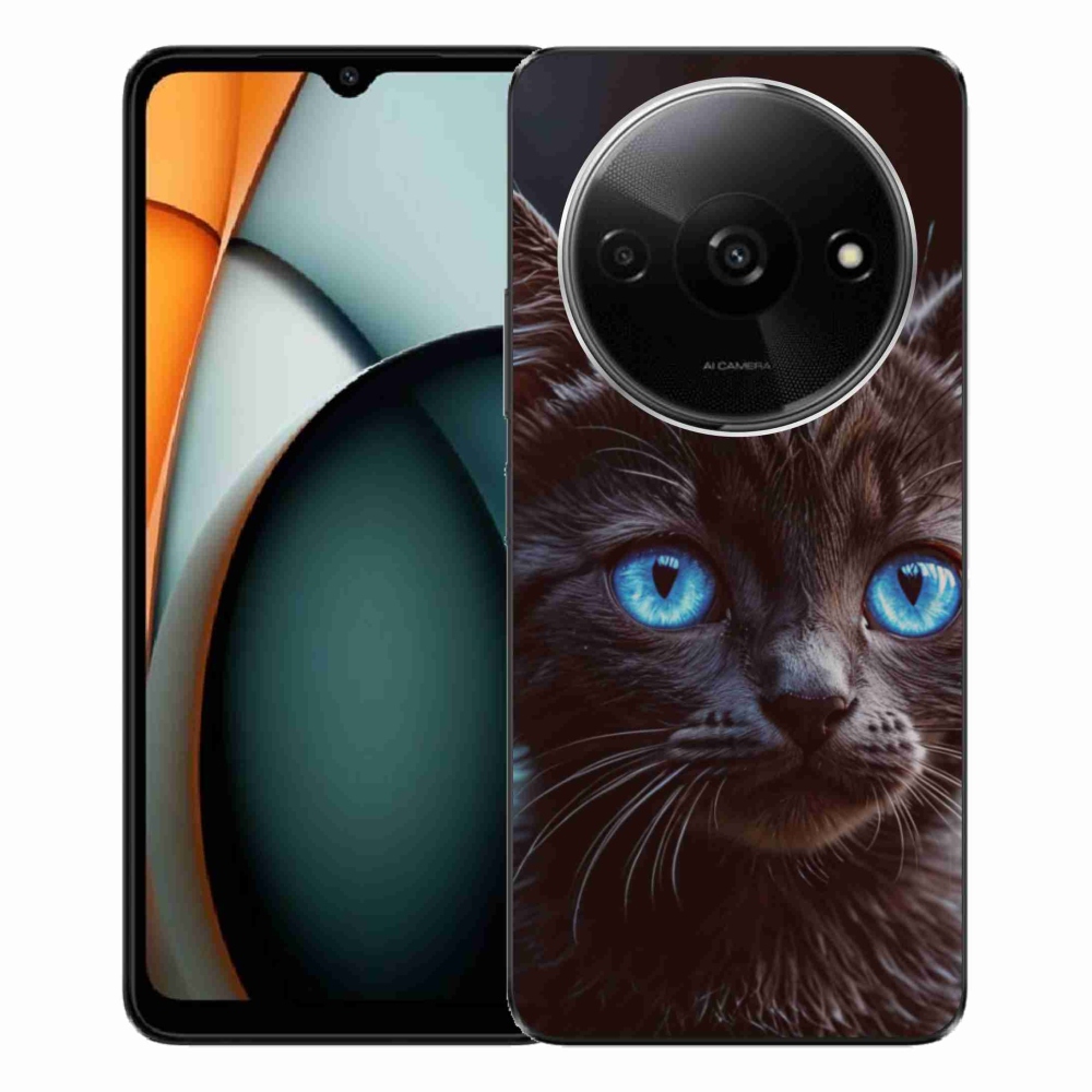 Gelový kryt mmCase na Xiaomi Redmi A3 - černé kotě 2