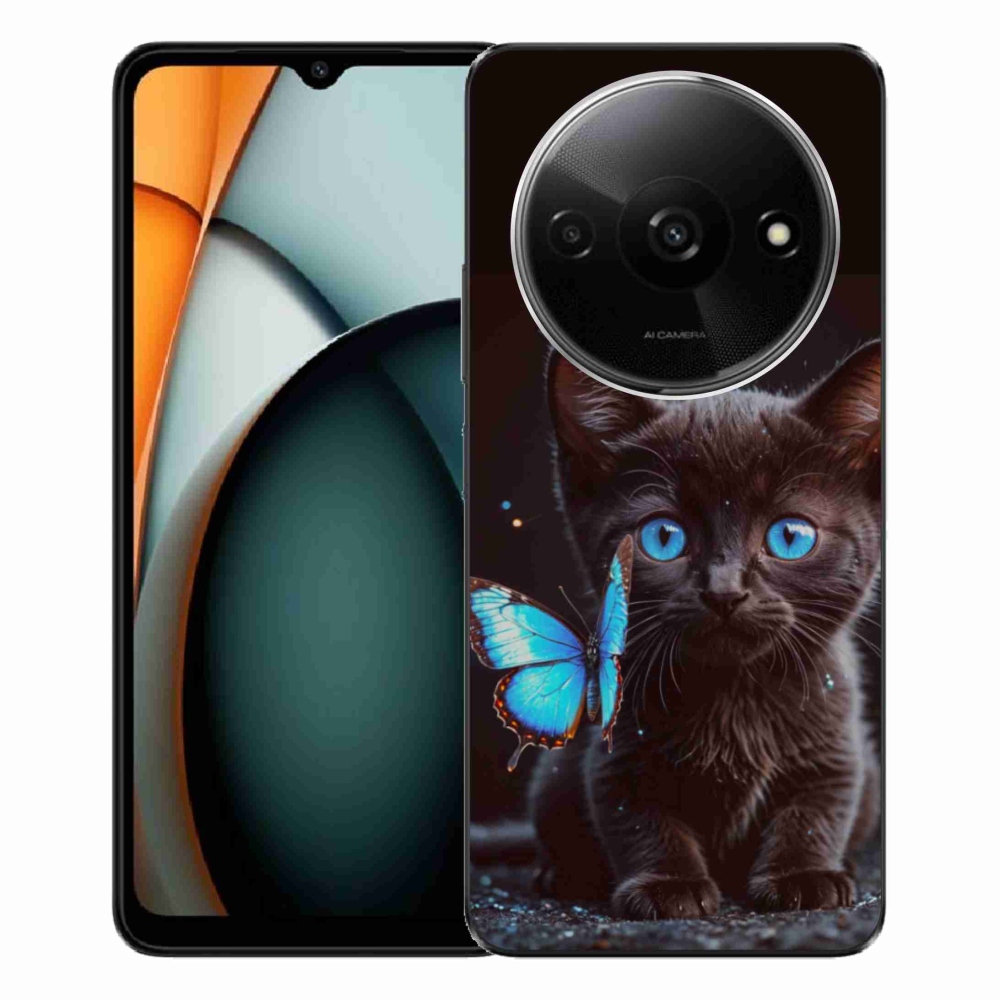 Gelový kryt mmCase na Xiaomi Redmi A3 - černé kotě 3