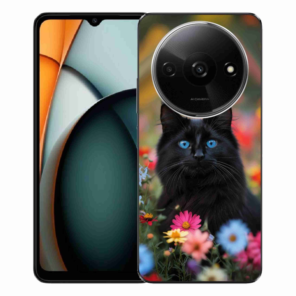 Gelový kryt mmCase na Xiaomi Redmi A3 - černé kotě 4