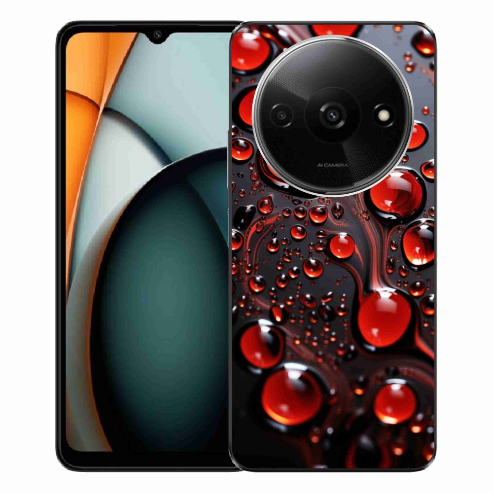 Gelový kryt mmCase na Xiaomi Redmi A3 - červené kapky 2