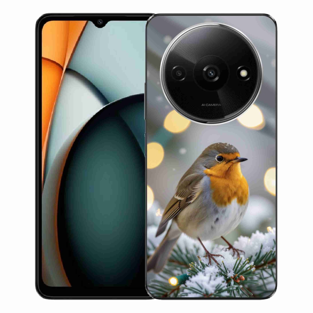 Gelový kryt mmCase na Xiaomi Redmi A3 - červenka v zimě