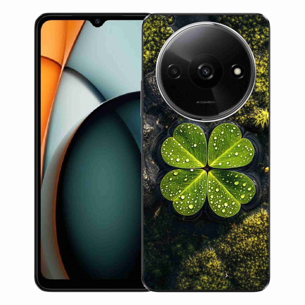 Gelový kryt mmCase na Xiaomi Redmi A3 - čtyřlístek