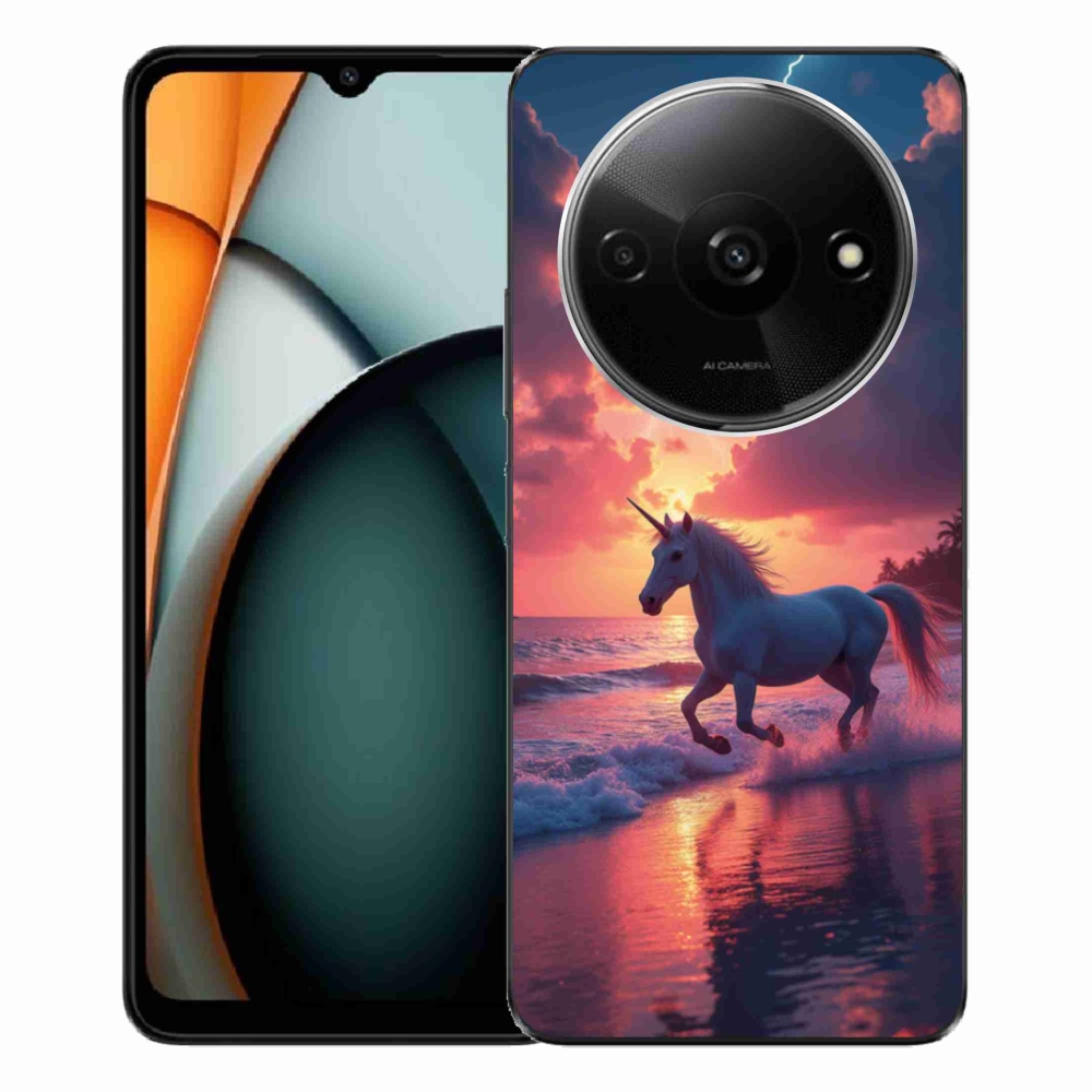 Gelový kryt mmCase na Xiaomi Redmi A3 - jednorožec na pláži