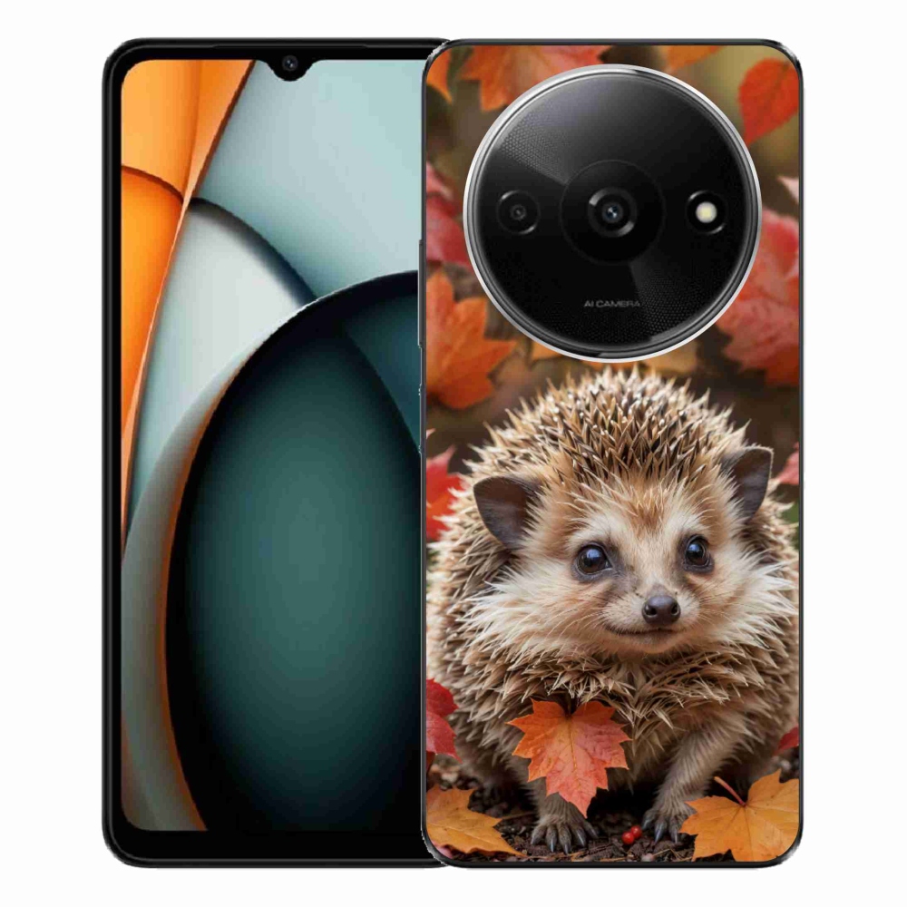 Gelový kryt mmCase na Xiaomi Redmi A3 - ježek v listí