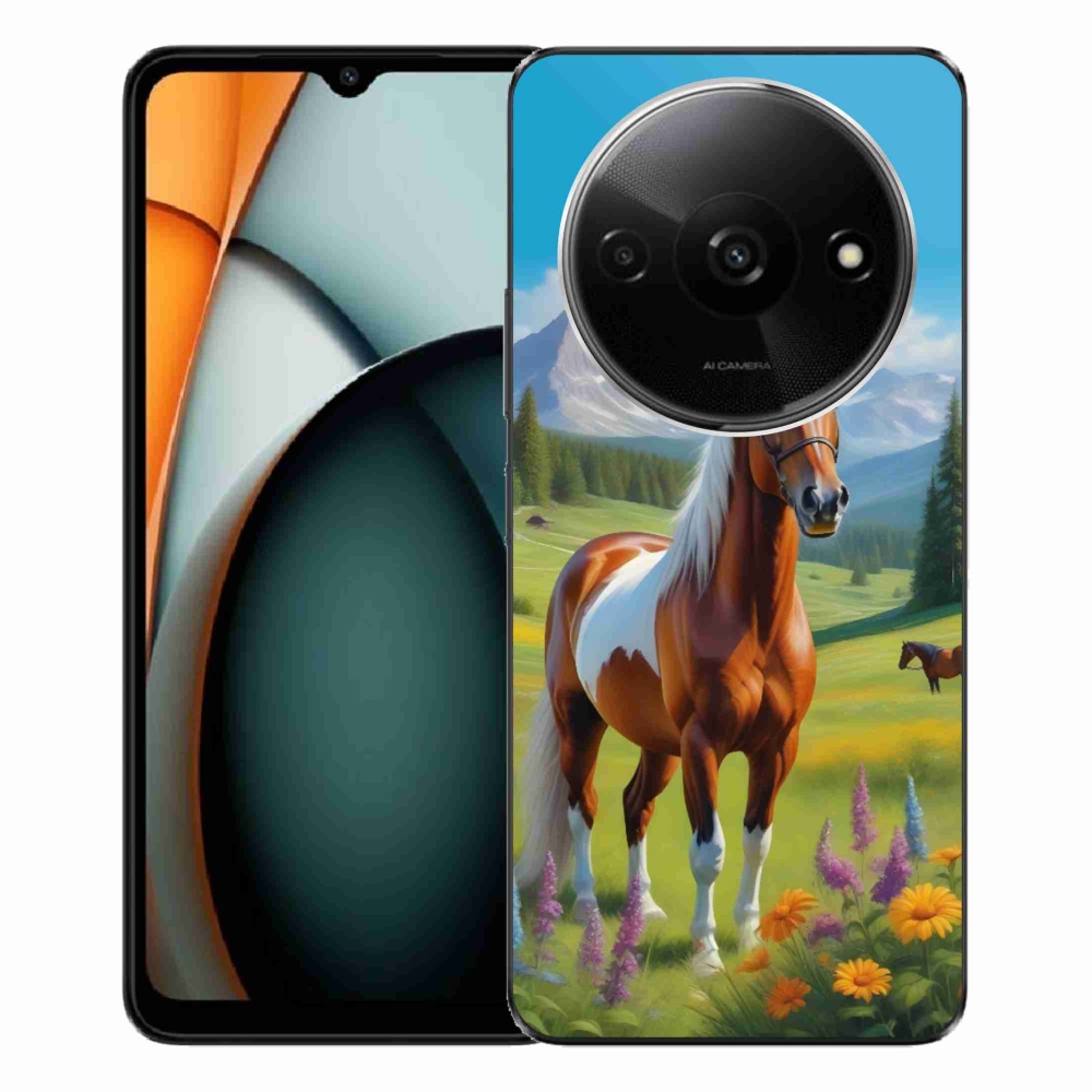 Gelový kryt mmCase na Xiaomi Redmi A3 - kůň na louce