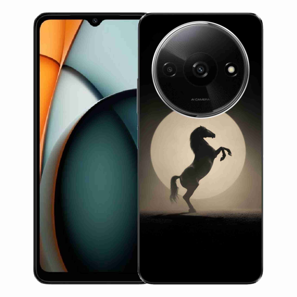 Gelový kryt mmCase na Xiaomi Redmi A3 - kůň v siluetě