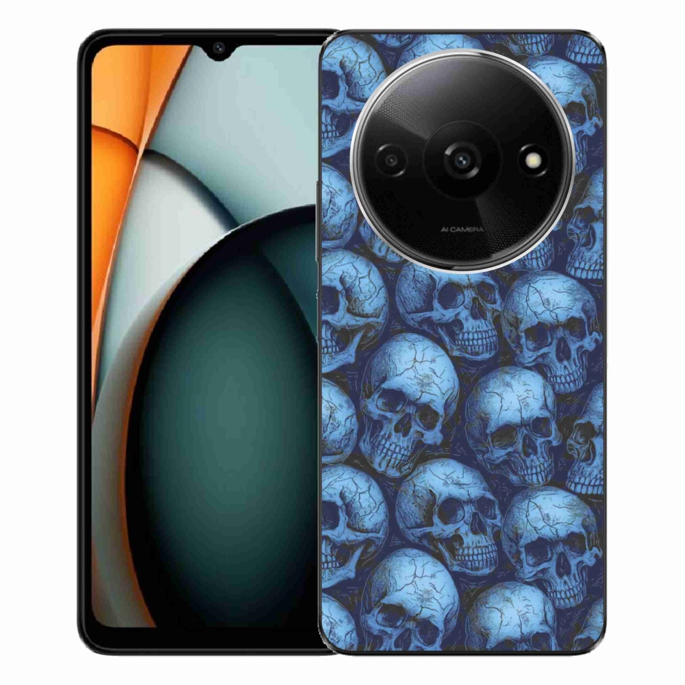 Gelový kryt mmCase na Xiaomi Redmi A3 - lebky