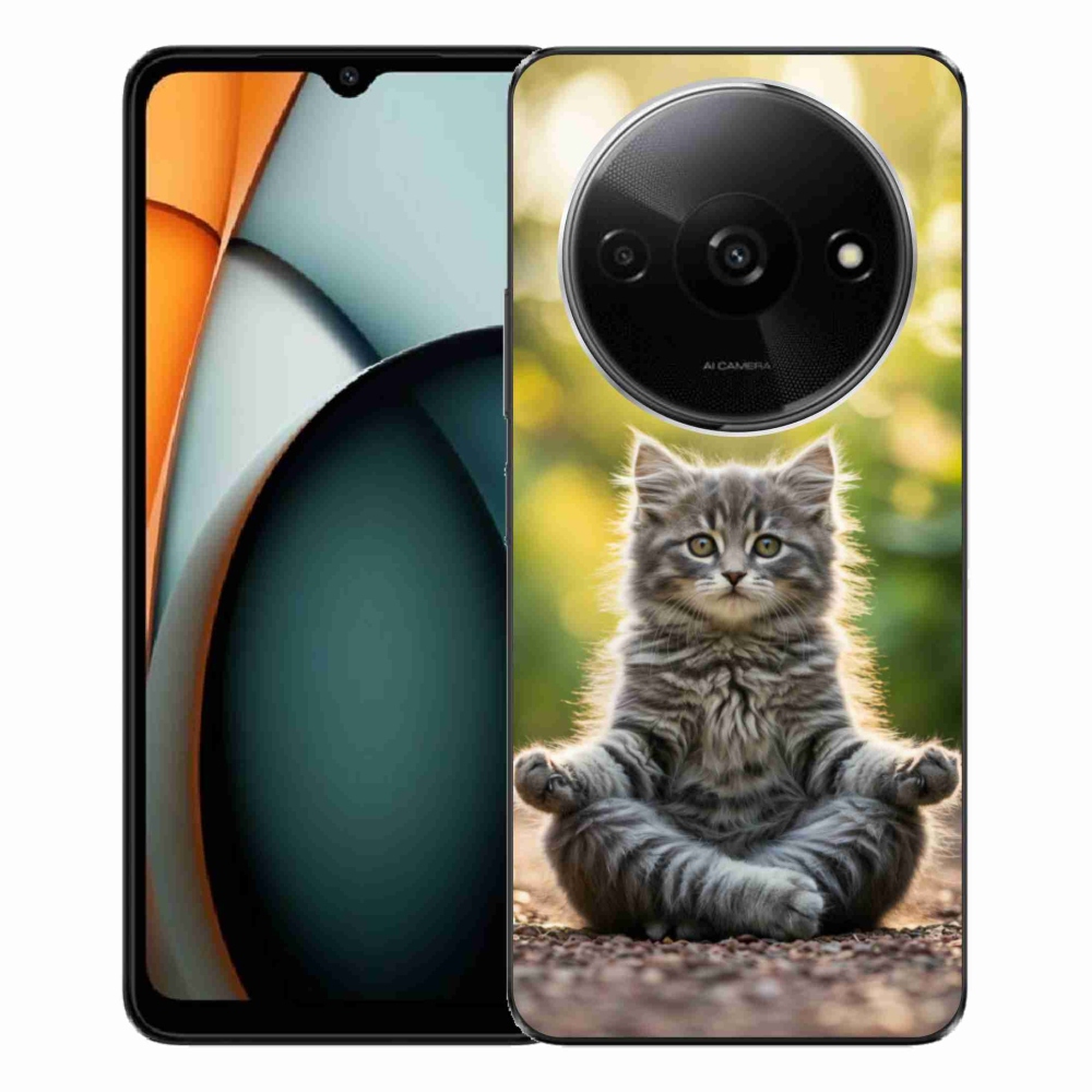 Gelový kryt mmCase na Xiaomi Redmi A3 - meditující kotě