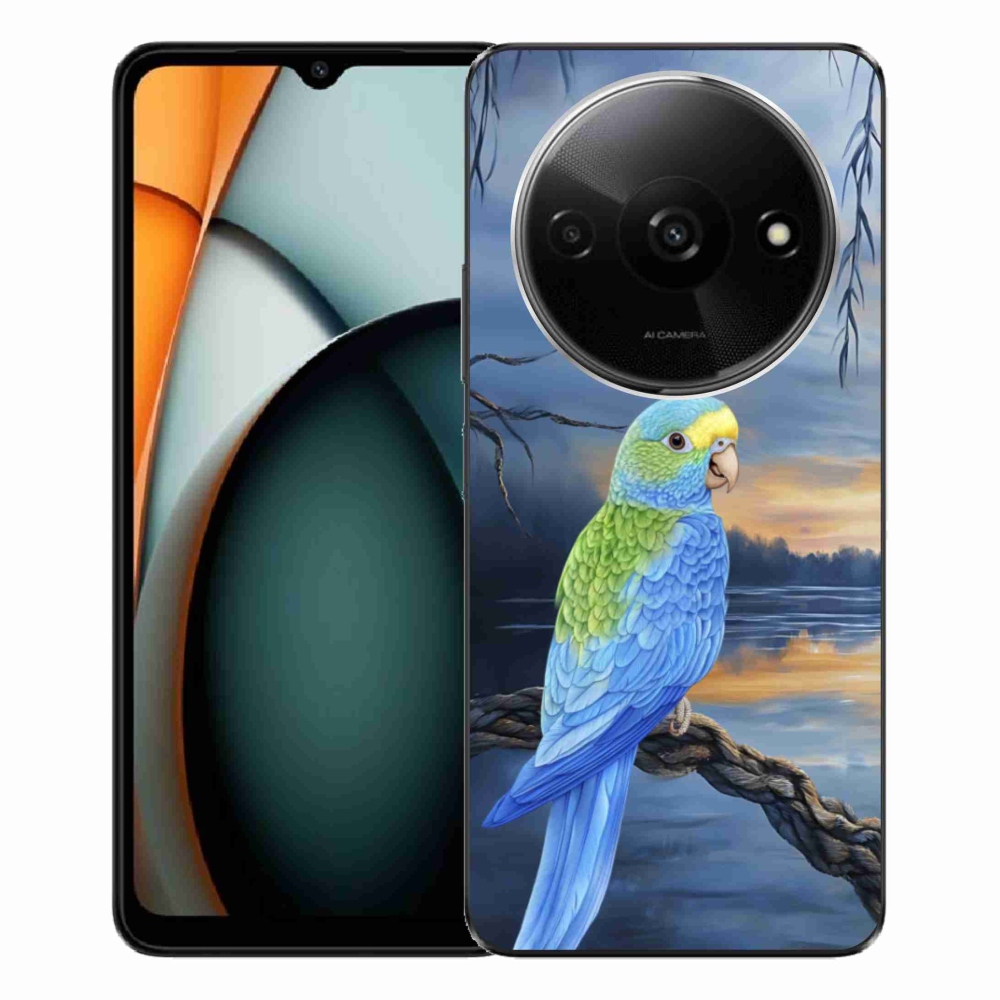 Gelový kryt mmCase na Xiaomi Redmi A3 - modrý papoušek
