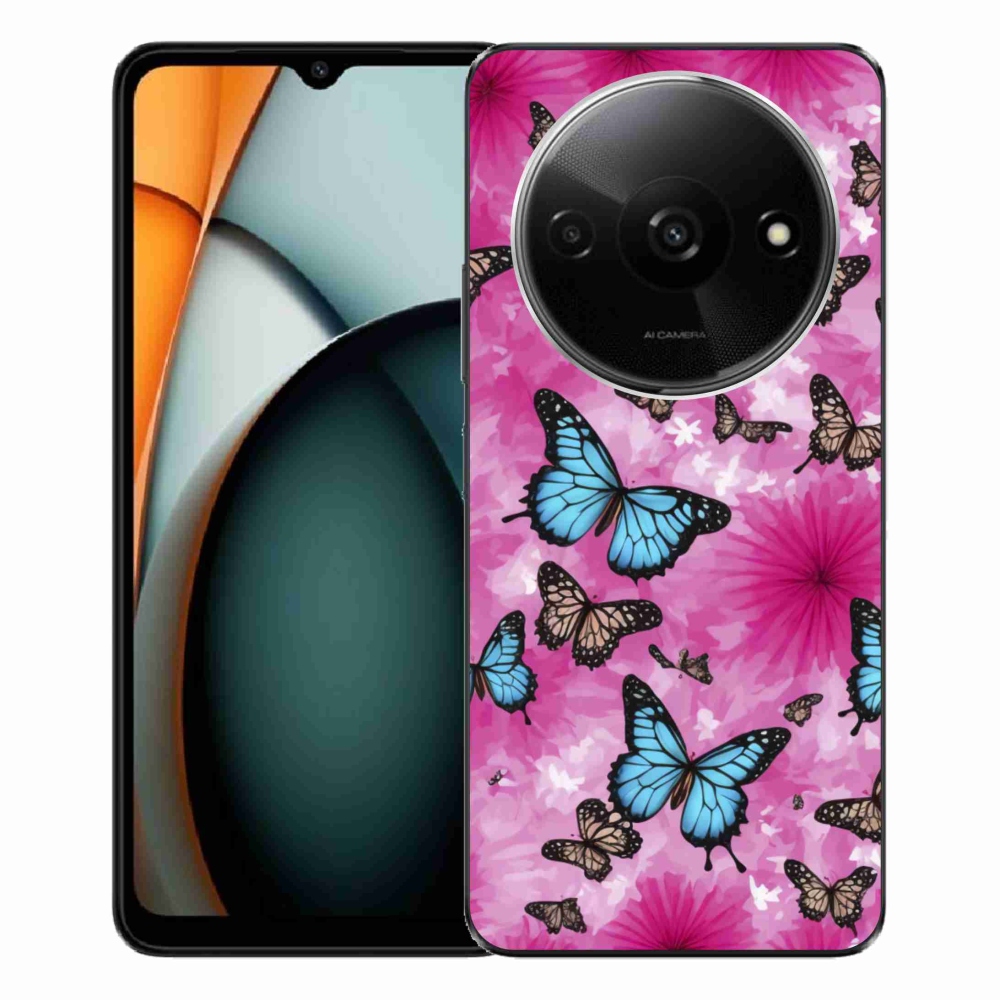 Gelový kryt mmCase na Xiaomi Redmi A3 - motýlí zahrada