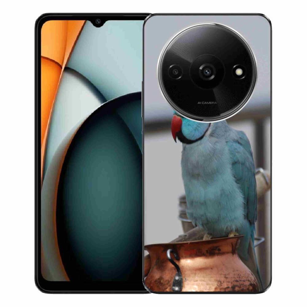 Gelový kryt mmCase na Xiaomi Redmi A3 - papoušek alexandr modrý
