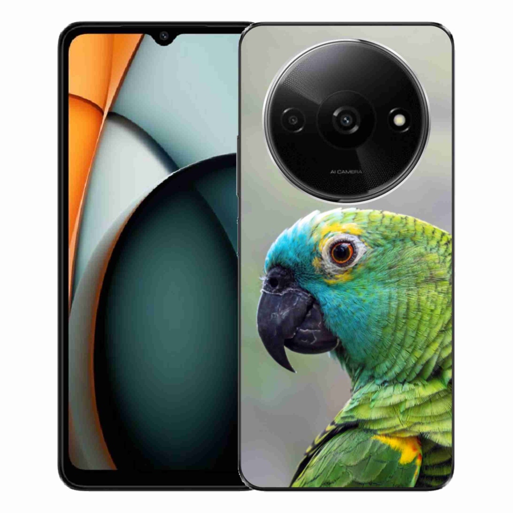 Gelový kryt mmCase na Xiaomi Redmi A3 - papoušek amazoňan
