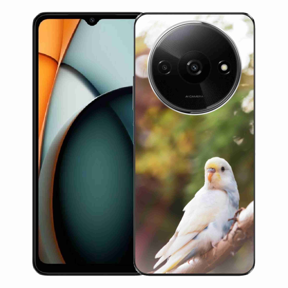 Gelový kryt mmCase na Xiaomi Redmi A3 - papoušek andulka bílá