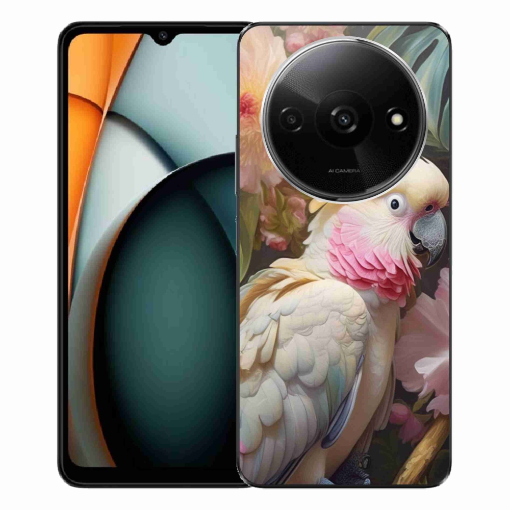 Gelový kryt mmCase na Xiaomi Redmi A3 - papoušek kakadu růžový 2