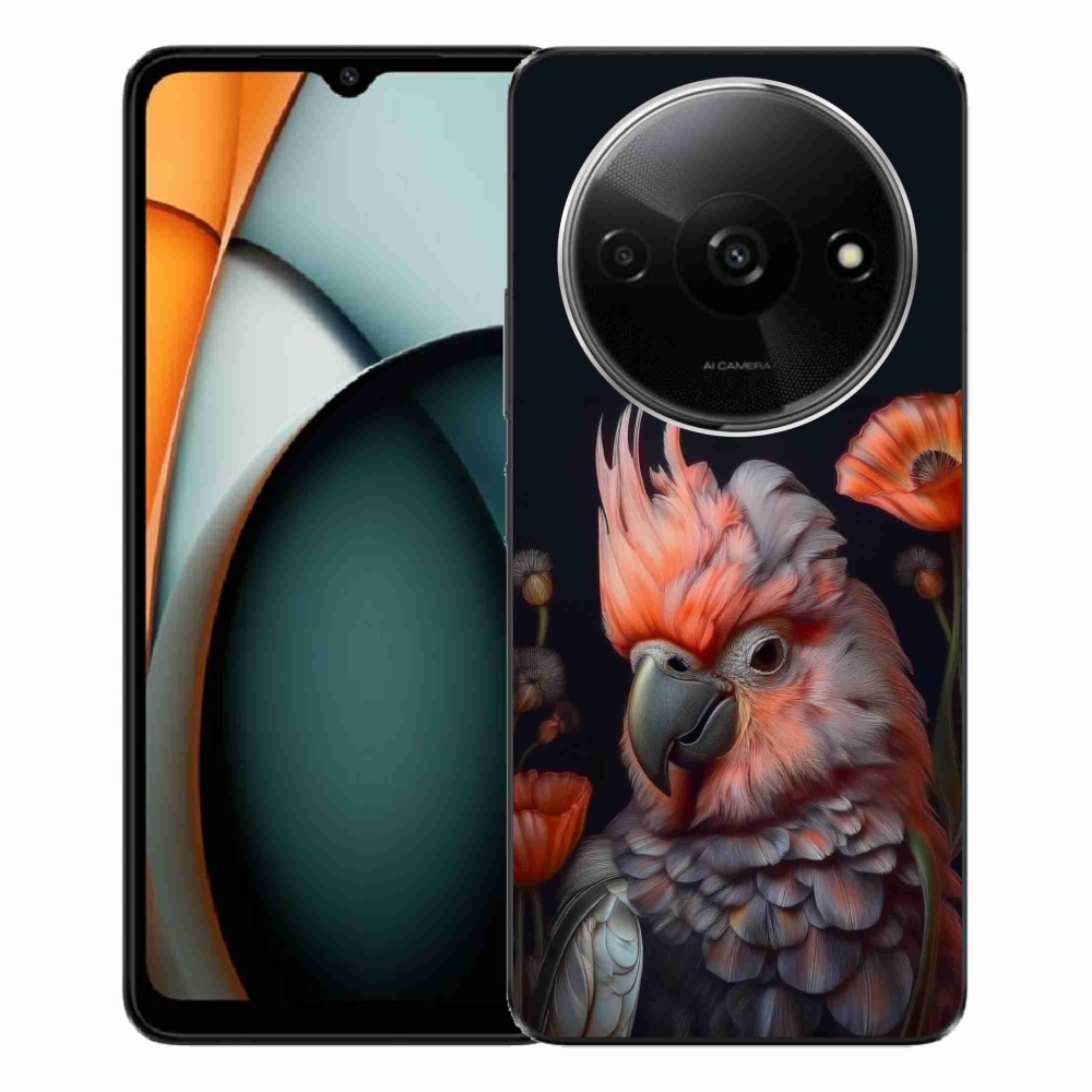 Gelový kryt mmCase na Xiaomi Redmi A3 - papoušek kakadu v barvách