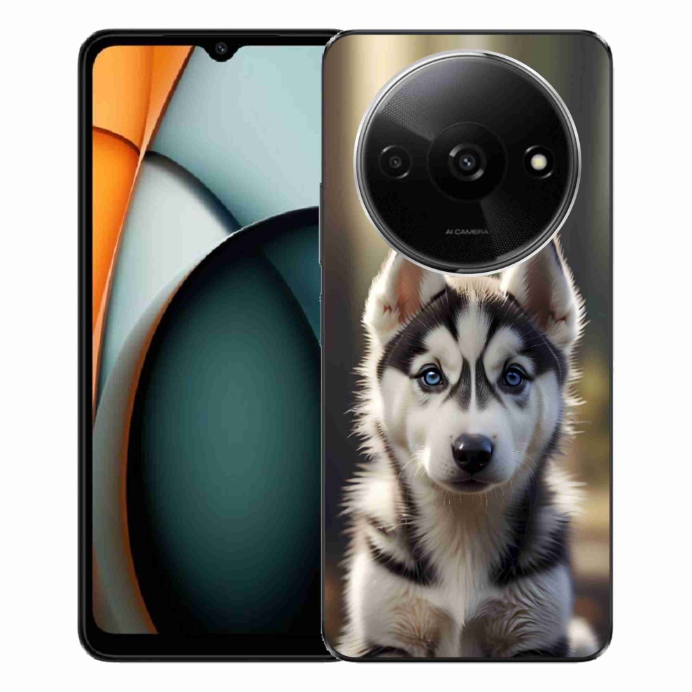 Gelový kryt mmCase na Xiaomi Redmi A3 - roztomilý sibiřský husky