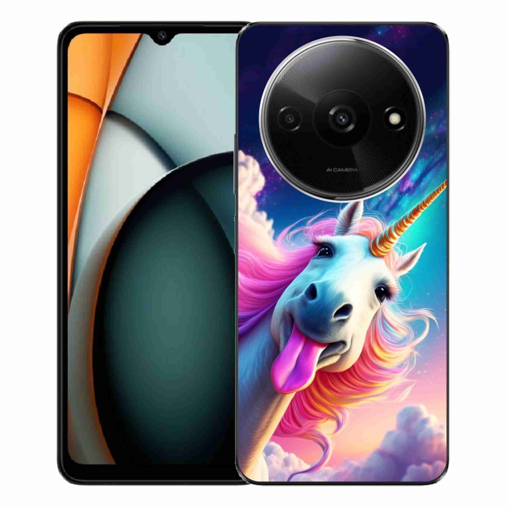 Gelový kryt mmCase na Xiaomi Redmi A3 - šílený jednorožec