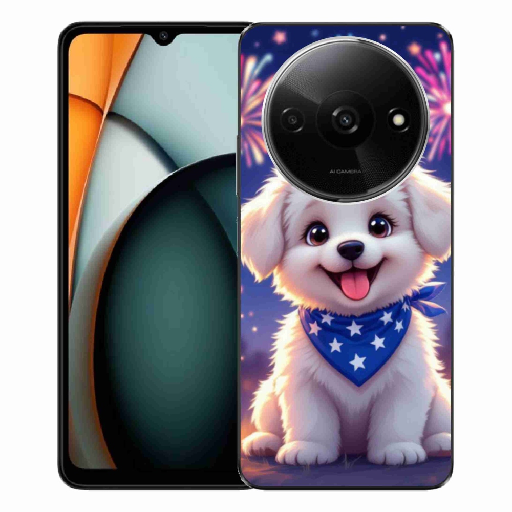 Gelový kryt mmCase na Xiaomi Redmi A3 - slavnostní štěně